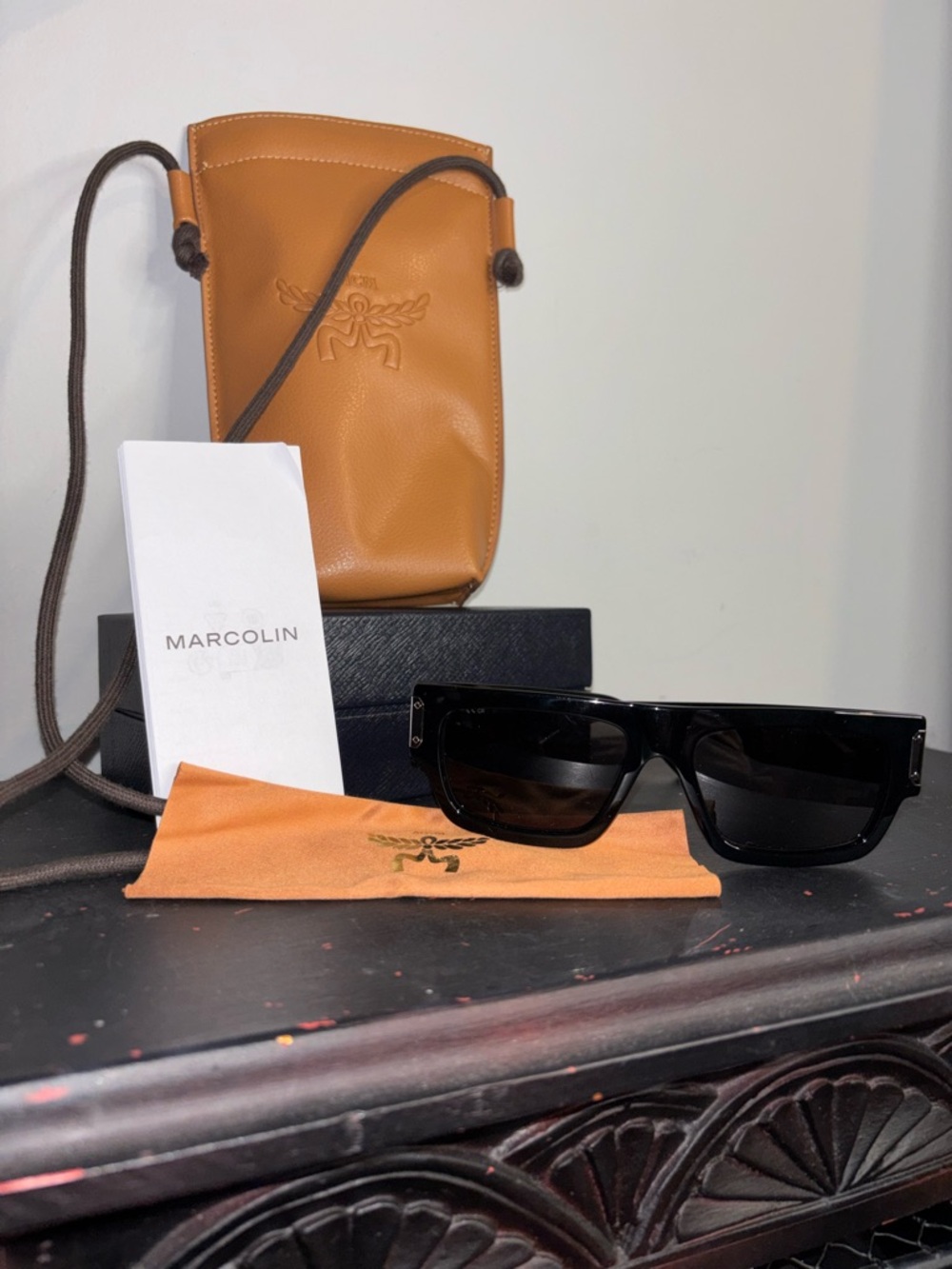 MCM Sutter Black Sunglasses and Case NWT